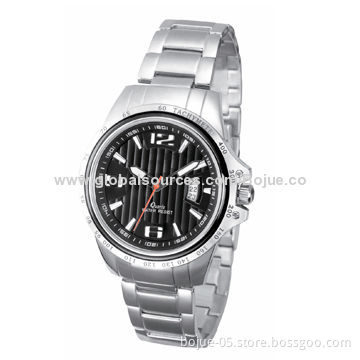 Chronograph Stainless Steel Watch with Quartz Movement